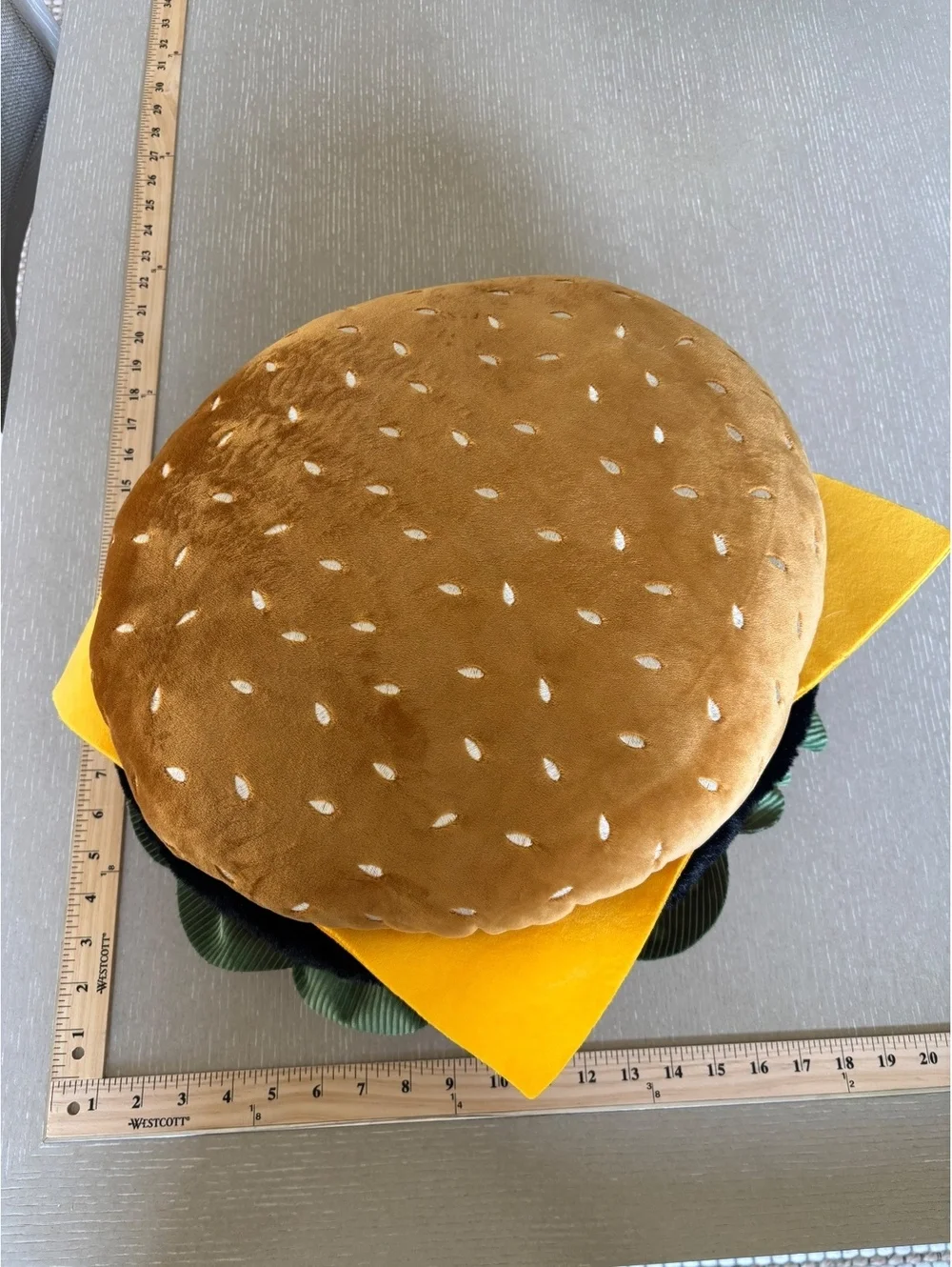 Teen Home Weighted Plush Hamburger Pillow